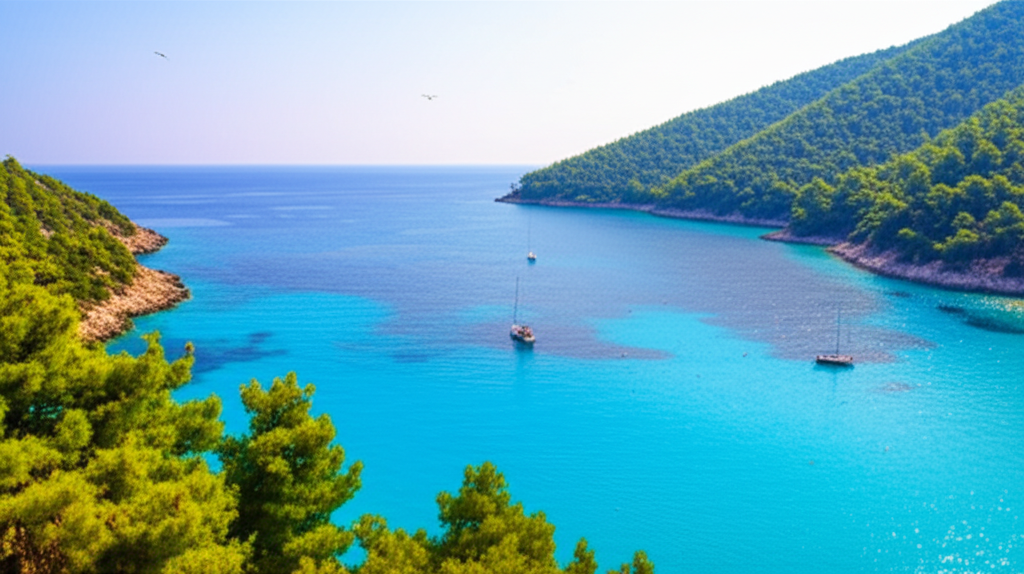 Adrasan Bay's turquoise waters