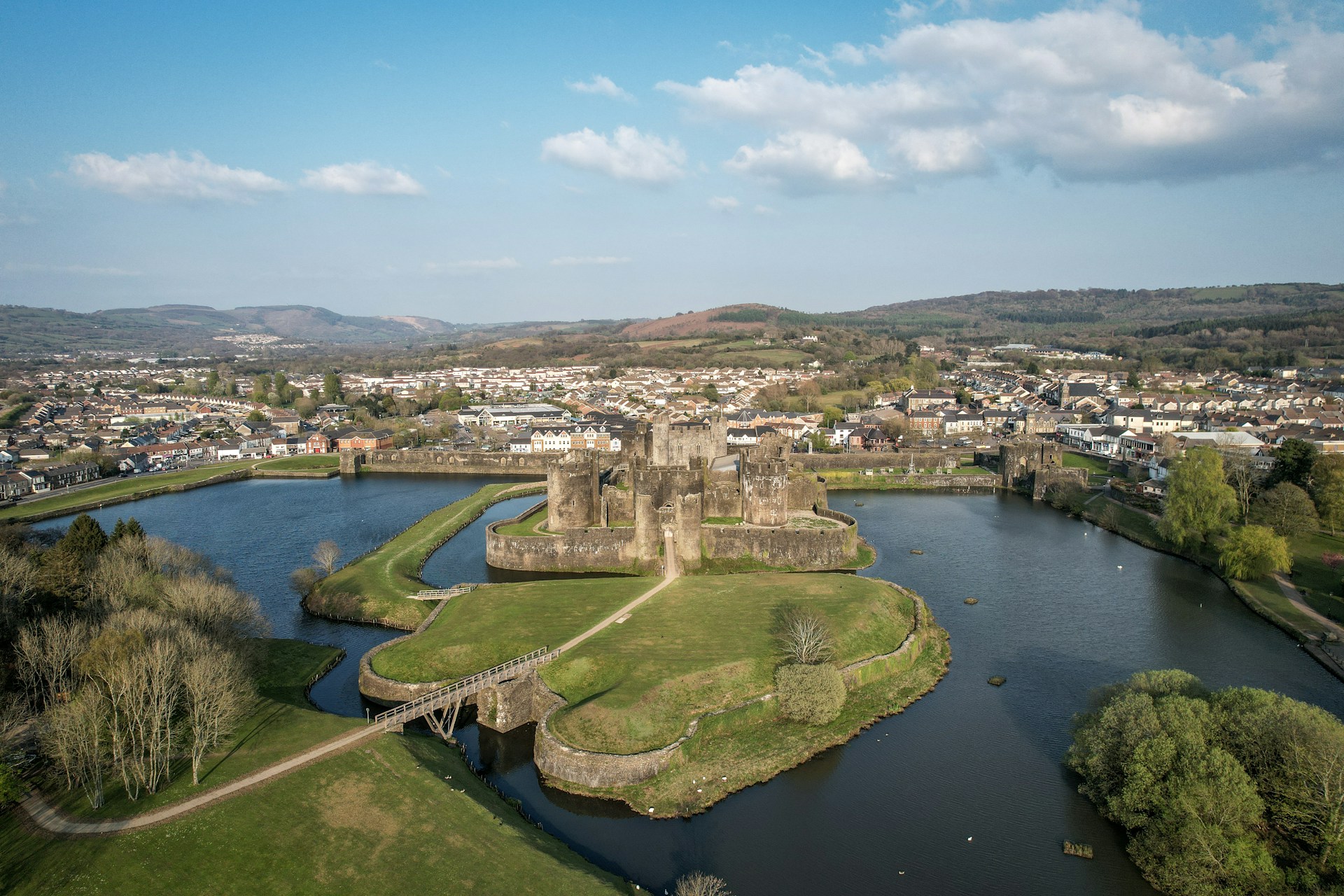 Caerphilly Castle and its water defences